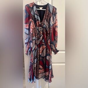 Elegant Multicolor Patterned Dress